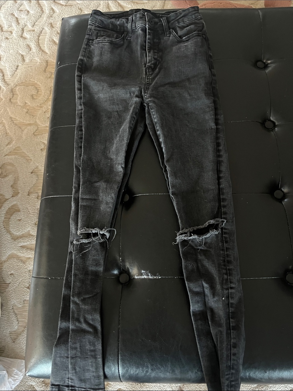 Kendall & Kylie Black Ripped Knee Skinny Jeans